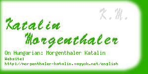 katalin morgenthaler business card